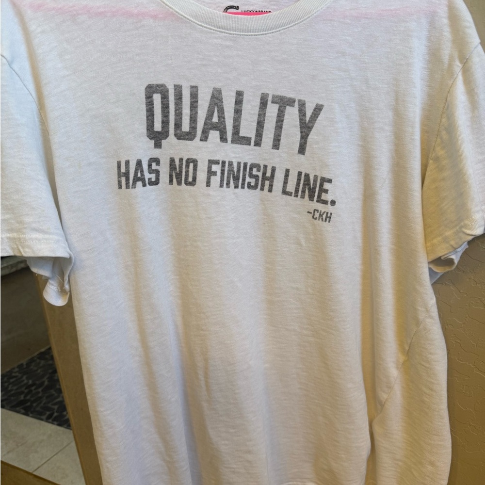 Lucky Brand White Graphic Tee Size XL